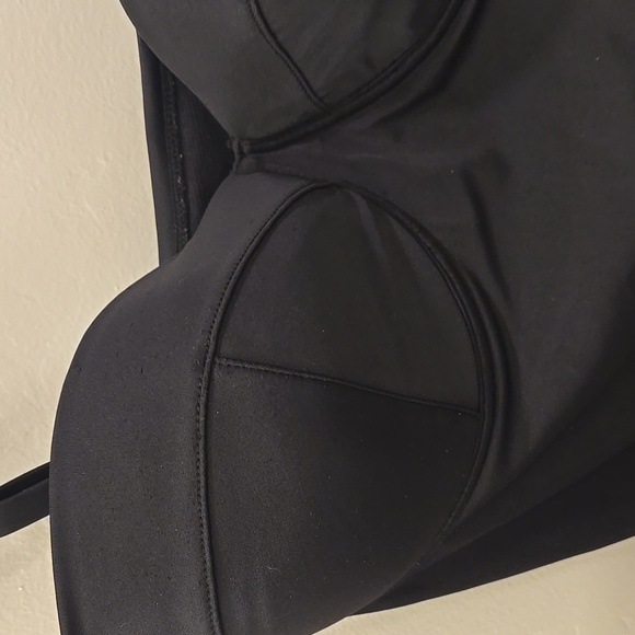 **FREE** Solid Black One Piece Bathing Suit Swimsuit L - Picture 3 of 11